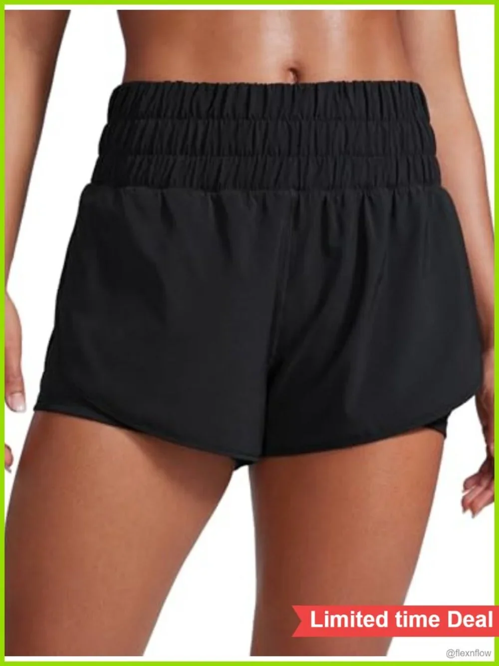 CRZ YOGA High Rise 2 in 1 Split Running Shorts 3